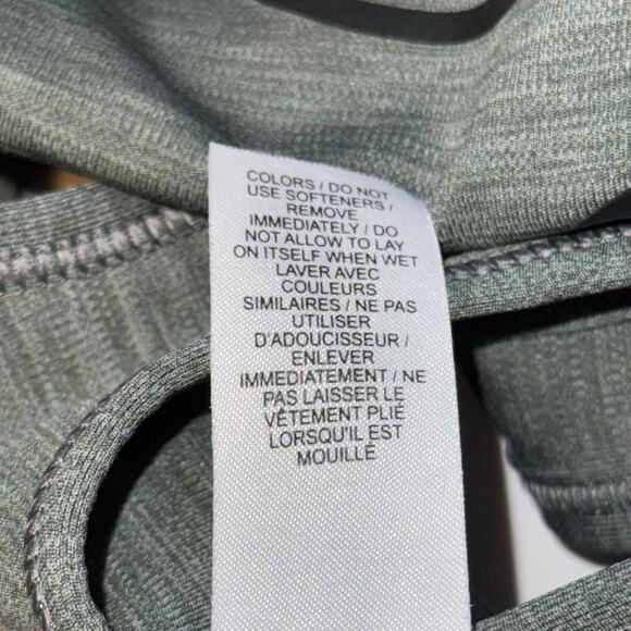 Nike Swoosh Futura Sports Bra Size Medium Gray Racerback Compression Logo Active - Picture 6 of 10